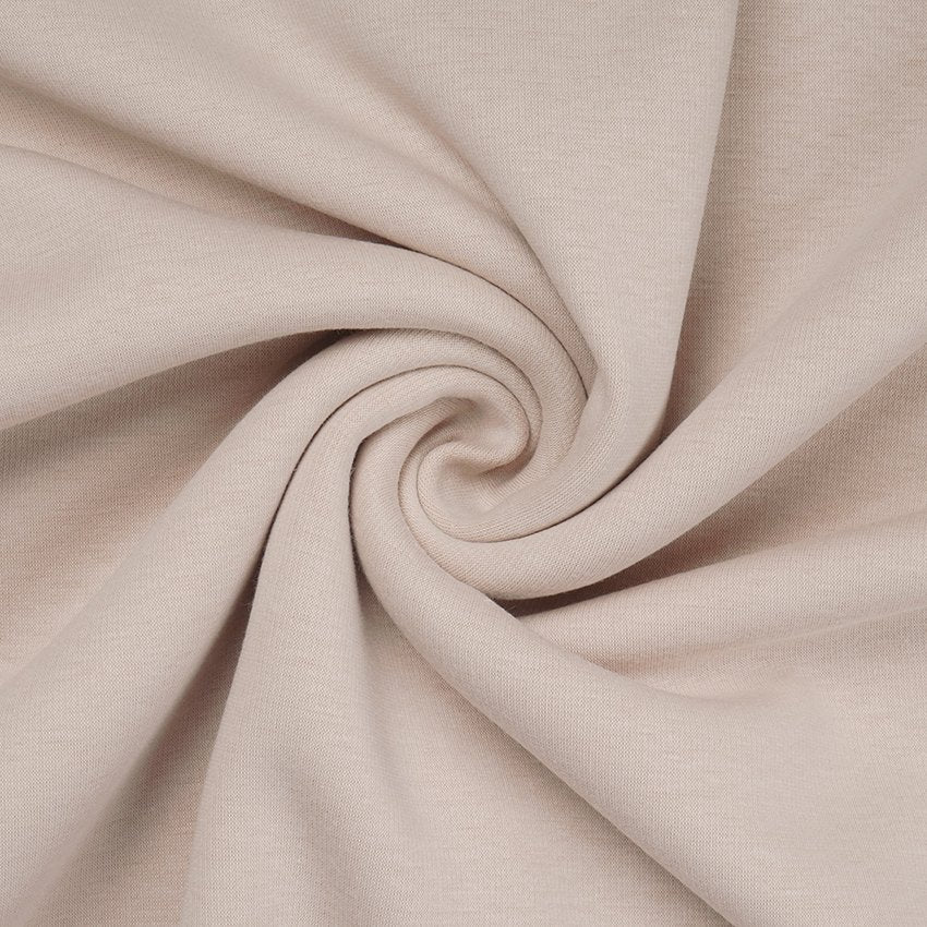 Alpenfleece Uni hellbeige / natur Meterware Öko-Tex Standard Premium Qualität ab 0,50m