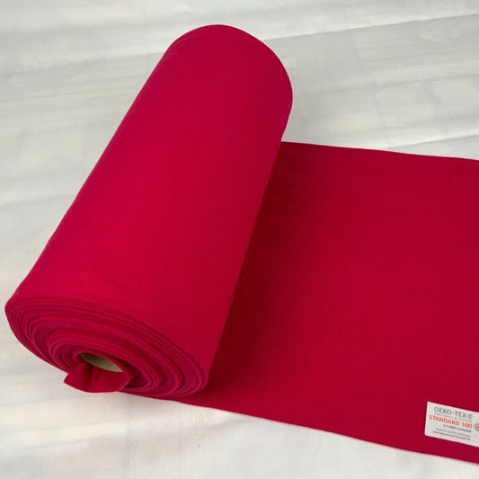 Bündchenstoff Schlauchware uni Bündchen dunkelpink - Preis gilt für 0,50 Meter