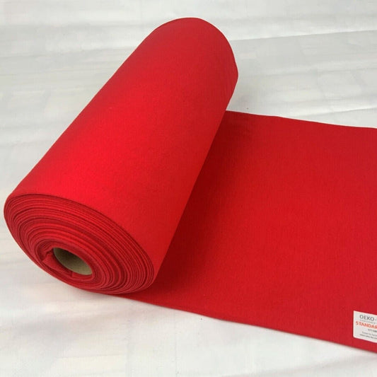 Bündchenstoff Schlauchware uni Bündchen rot - Preis gilt für 0,50 Meter
