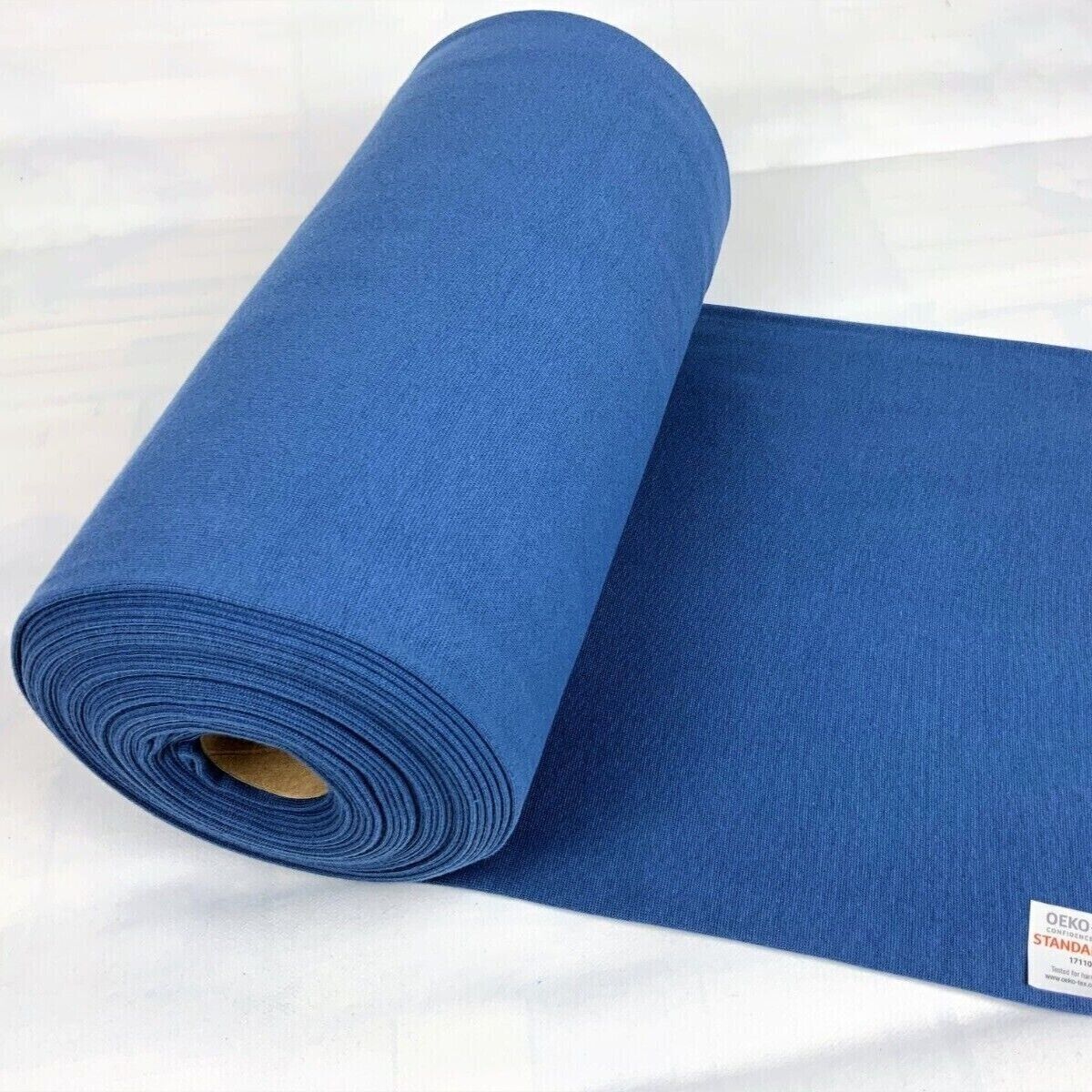Bündchenstoff Schlauchware uni Bündchen jeansblau - Preis gilt für 0,50 Meter