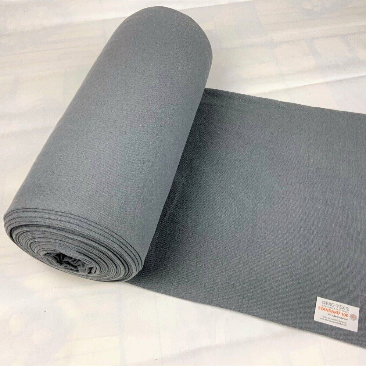Bündchenstoff Schlauchware uni Bündchen grau - Preis gilt für 0,50 Meter