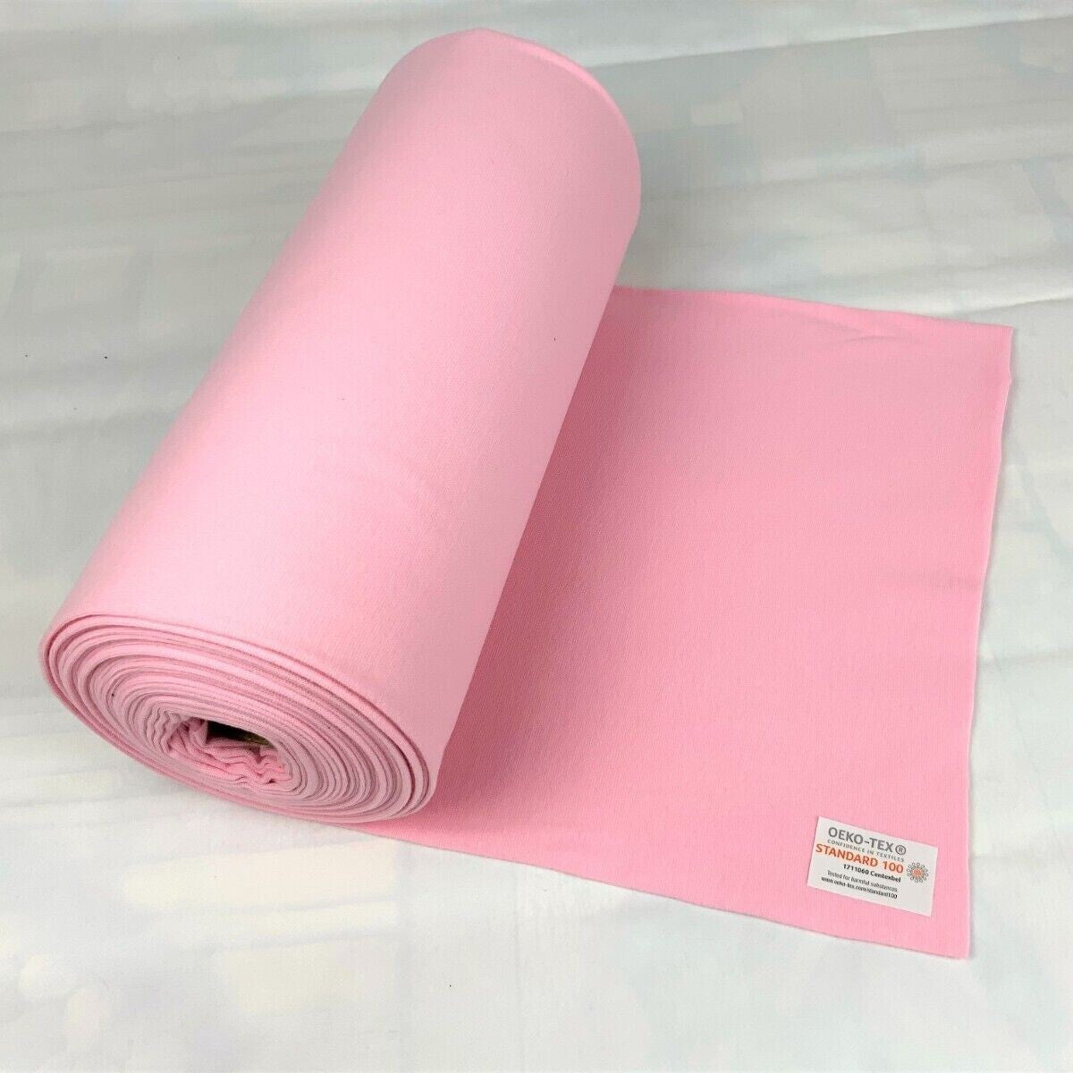 Bündchenstoff Schlauchware uni Bündchen hellrosa - Preis gilt für 0,50 Meter