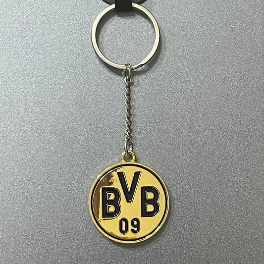 Fußball Schlüsselanhänger Fanartikel Metall Geschenkset Fußballfans schwarz-gel