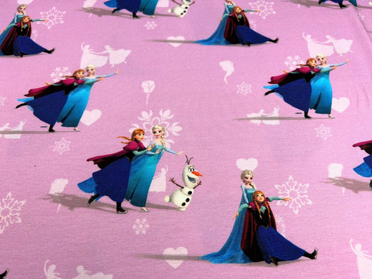 Jersey Stoff Anna und Elsa Disney Eiskönigin - Preis für 0,5m Baumwolljersey