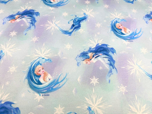 French Terry Stoff Anna und Elsa Disney Eiskönigin - Preis für 0,5m Lizenzstoffe
