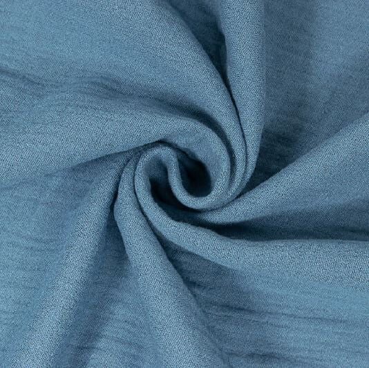 Musselin Stoff Uni Baumwolle Double Gauze Meterware viele Farben - ab 50cm Stoff