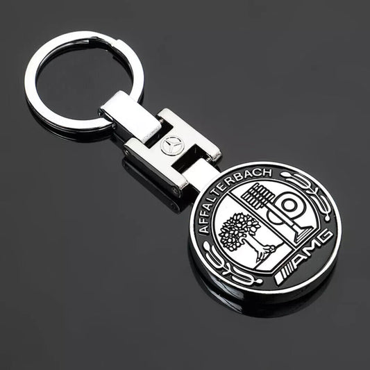 Mercedes Benz AMG Schlüsselanhänger Keychain Metall Edel schwarzer Schriftzug