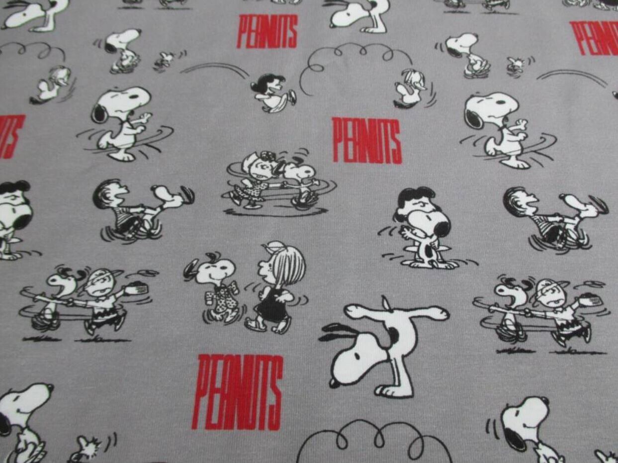 Bio Baumwolljersey Snoopy Peanuts Lizenz GOTS zertifiziert Preis gilt für 0,50 m