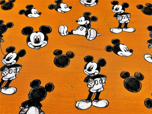 Baumwoll Jersey Stoff Mickey Maus Minnie Disney - Preis für 0,50m Lizenzstoffe