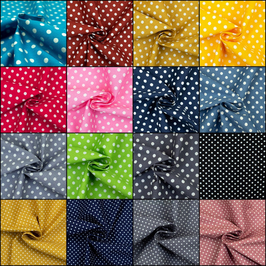 Baumwollstoff Punkt 2 mm & 6mm Tupfen gepunktet Meterware Patchwork mtr. € 7,98