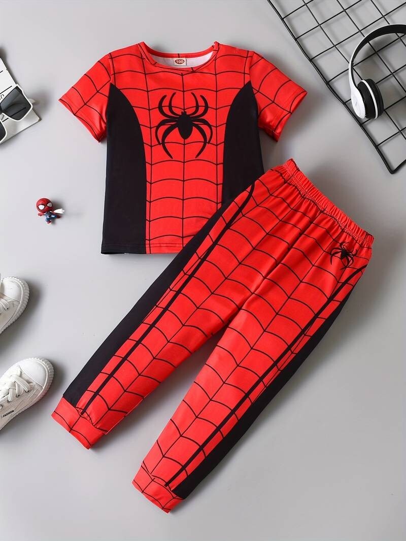 Spiderman Schlafanzug 2tlg. Pyjama Marvel Größen: 100 / 110 / 120 Alter 3 bis 6
