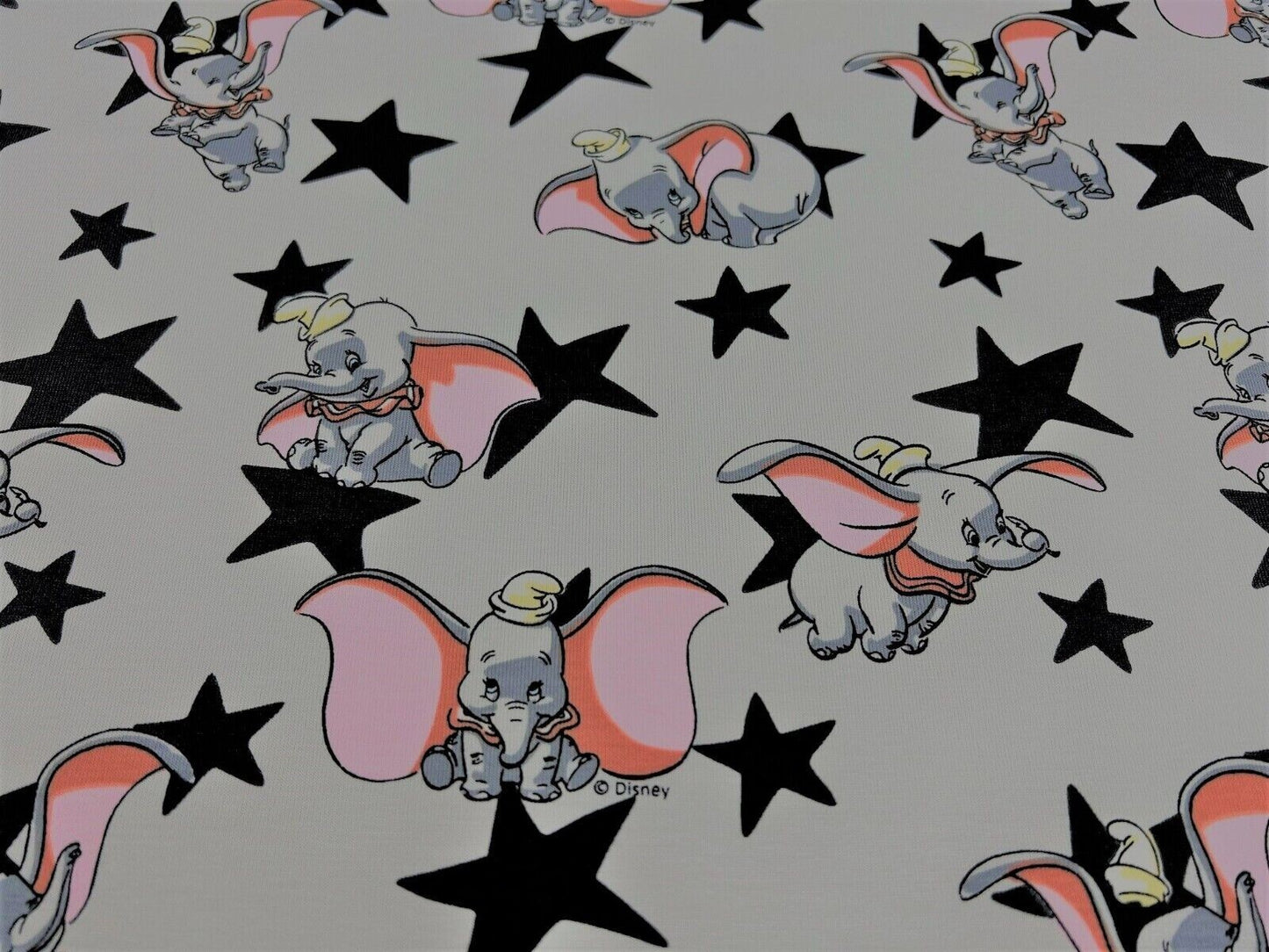 Baumwolljersey Stoff Dumbo - Preis gilt für 0,50m Disney Dumbo Lizenzstoffe