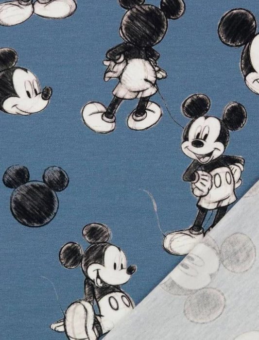 Baumwoll Jersey Stoff Mickey Maus Minnie Disney - Preis für 0,50m Lizenzstoffe