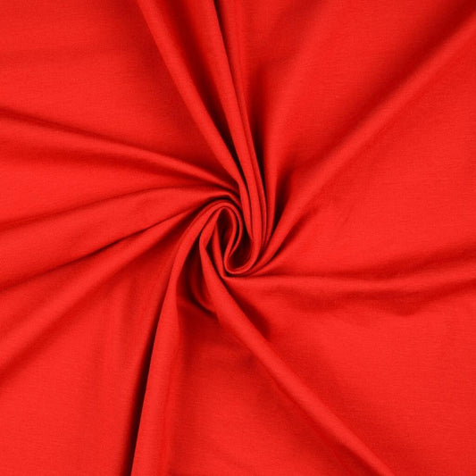 Baumwolljersey uni rot - Preis gilt für 0,50 Meter - Öko-Tex Standard 100