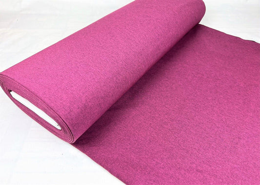 Softshell meliert einfarbig beere - Preis gilt für 0,5 Meter Softshell melange