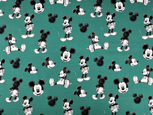 Baumwoll Jersey Stoff Mickey Maus Minnie Disney - Preis für 0,50m Lizenzstoffe