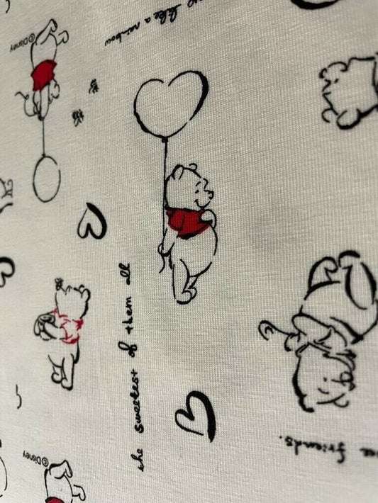 Baumwolljersey Stoff Winnie Puuh Preis für 0,50m Disney Lizenzstoffe Winnie Pooh