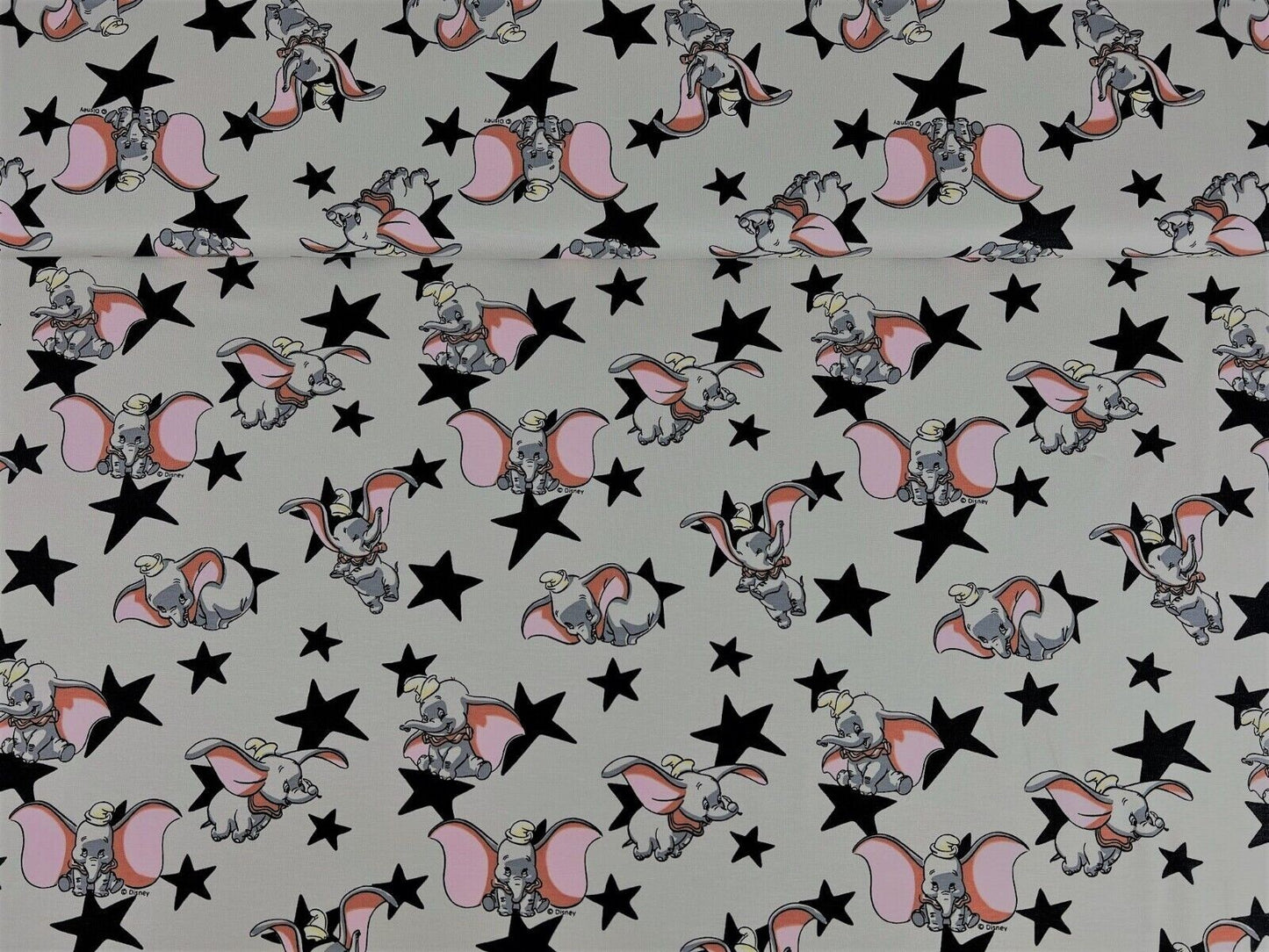 Baumwolljersey Stoff Dumbo - Preis gilt für 0,50m Disney Dumbo Lizenzstoffe