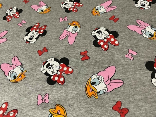 French Terry Stoff Minnie Maus Daisy Duck Preis für 0,50m Disney Lizenzstoffe