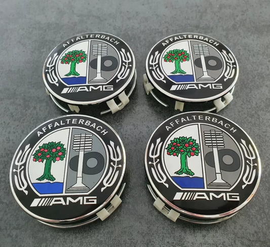 Radnabenkappen 4x für Mercedes-Benz Nabendeckel Nabenabdeckung Felgendeckel 75mm