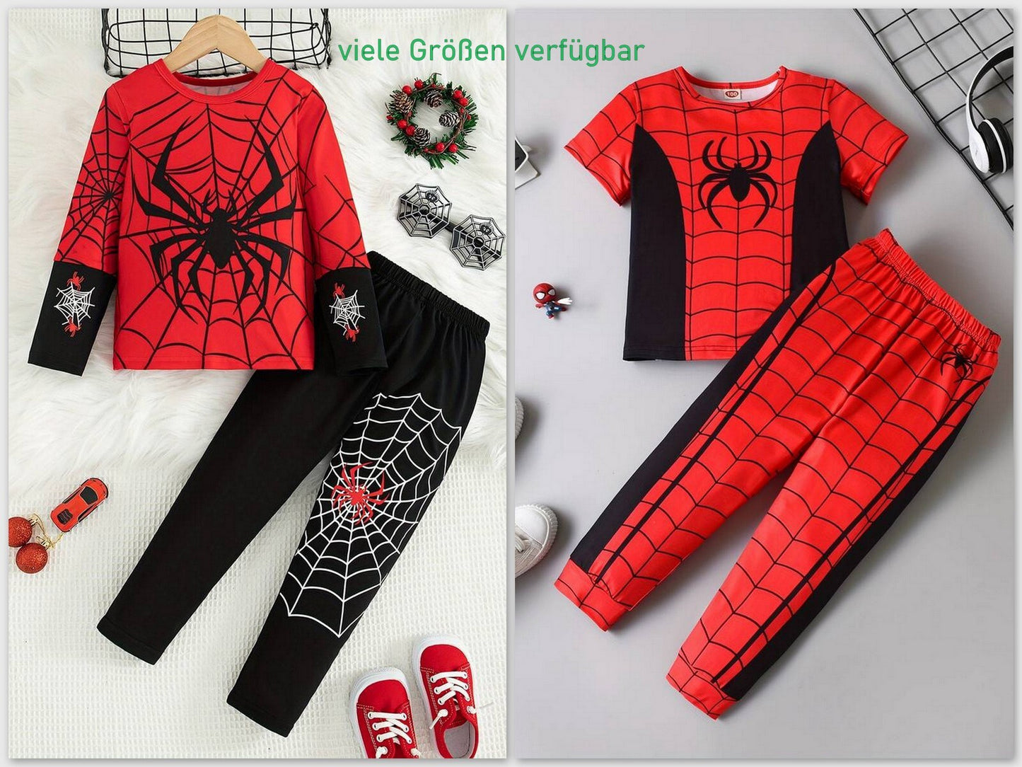 Spiderman Schlafanzug 2tlg. Pyjama Marvel Größen: 100 / 110 / 120 Alter 3 bis 6