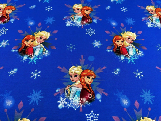 Jersey Stoff Anna und Elsa Disney Eiskönigin - Preis für 0,5m Baumwolljersey