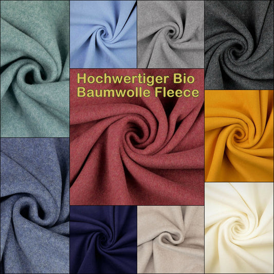 Baumwollfleece Bio - Organic Cotton Fleece - Bio-Baumwolle - ab 50cm hochwertig
