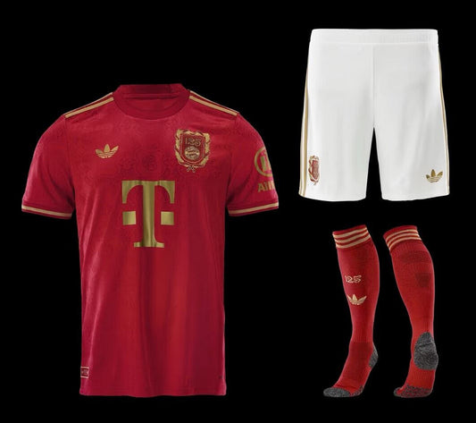 Adidas FC Bayern München 125 Jahre Jubiläums Trikot Hose komplett Set NEU XL 25