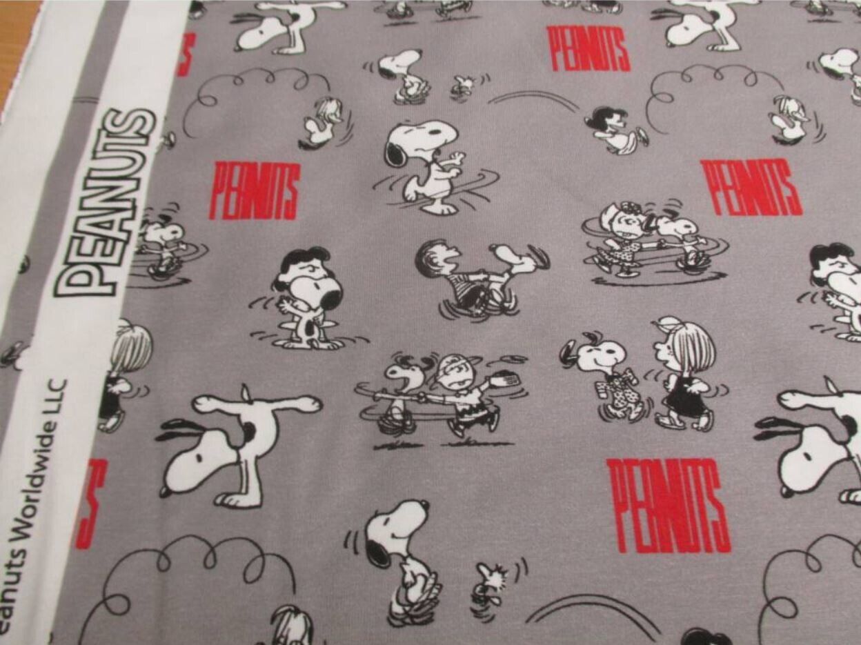 Bio Baumwolljersey Snoopy Peanuts Lizenz GOTS zertifiziert Preis gilt für 0,50 m
