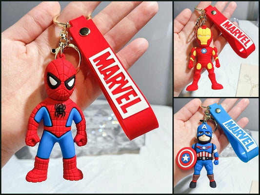 Marvel Superhelden Schlüsselanhänger Spiderman - Iron Man - Captain America NEU