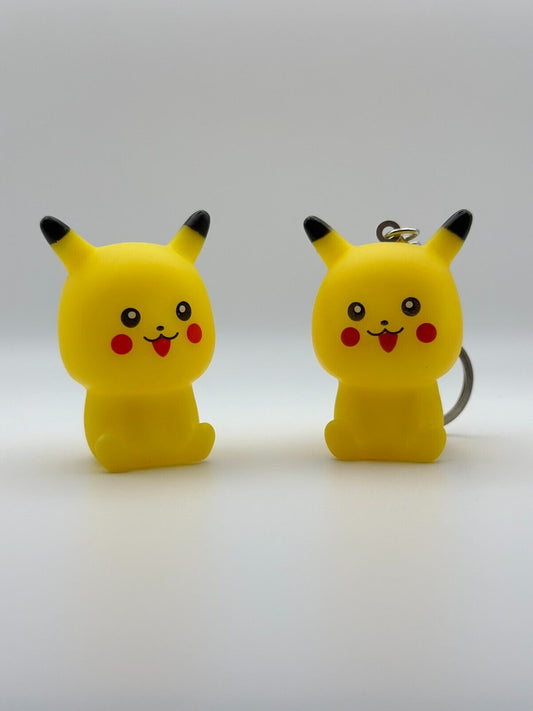 POKEMON Schlüsselanhänger Pikachu "quietschender" Pikachu Schlüsselring Neu