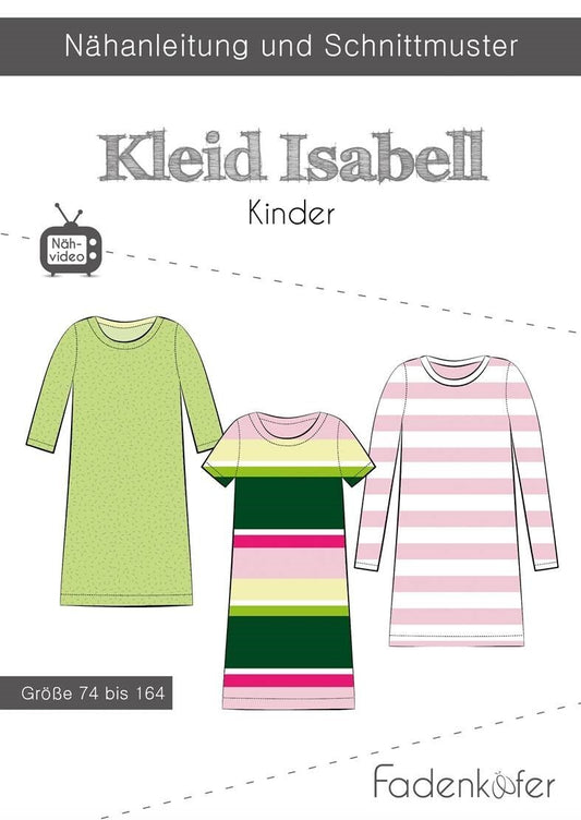 FADENKÄFER Papier Schnittmuster Isabell Kinder Größe 74 bis 164 Neu