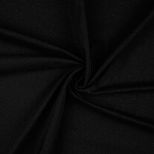 Baumwolljersey uni schwarz - Preis gilt für 0,50 Meter - Öko-Tex Standard 100