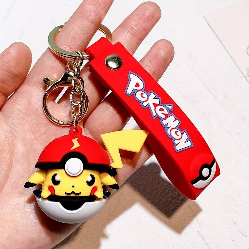 Pokemon Schlüsselanhänger inkl. Schlüsselband Pikachu Glumanda Shiggy Pokémon GO