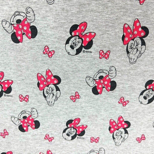 French Terry Stoff Minnie Maus rosa Schleife Preis für 0,50m Disney Lizenzstoffe