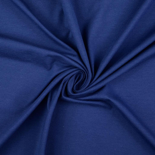 Baumwolljersey uni marine - Preis gilt für 0,50 Meter - Öko-Tex Standard 100