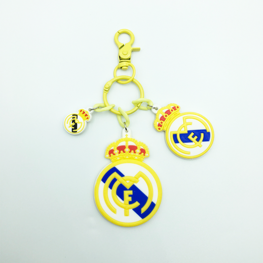 Real Madrid Schlüsselanhänger Logo Fußball Schlüsselanhänger Gummi 3er-Set