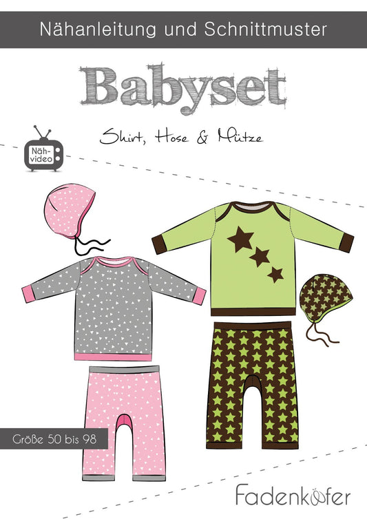 FADENKÄFER Papier Schnittmuster Babyset Größe 50 bis 98 Neu Baby Set