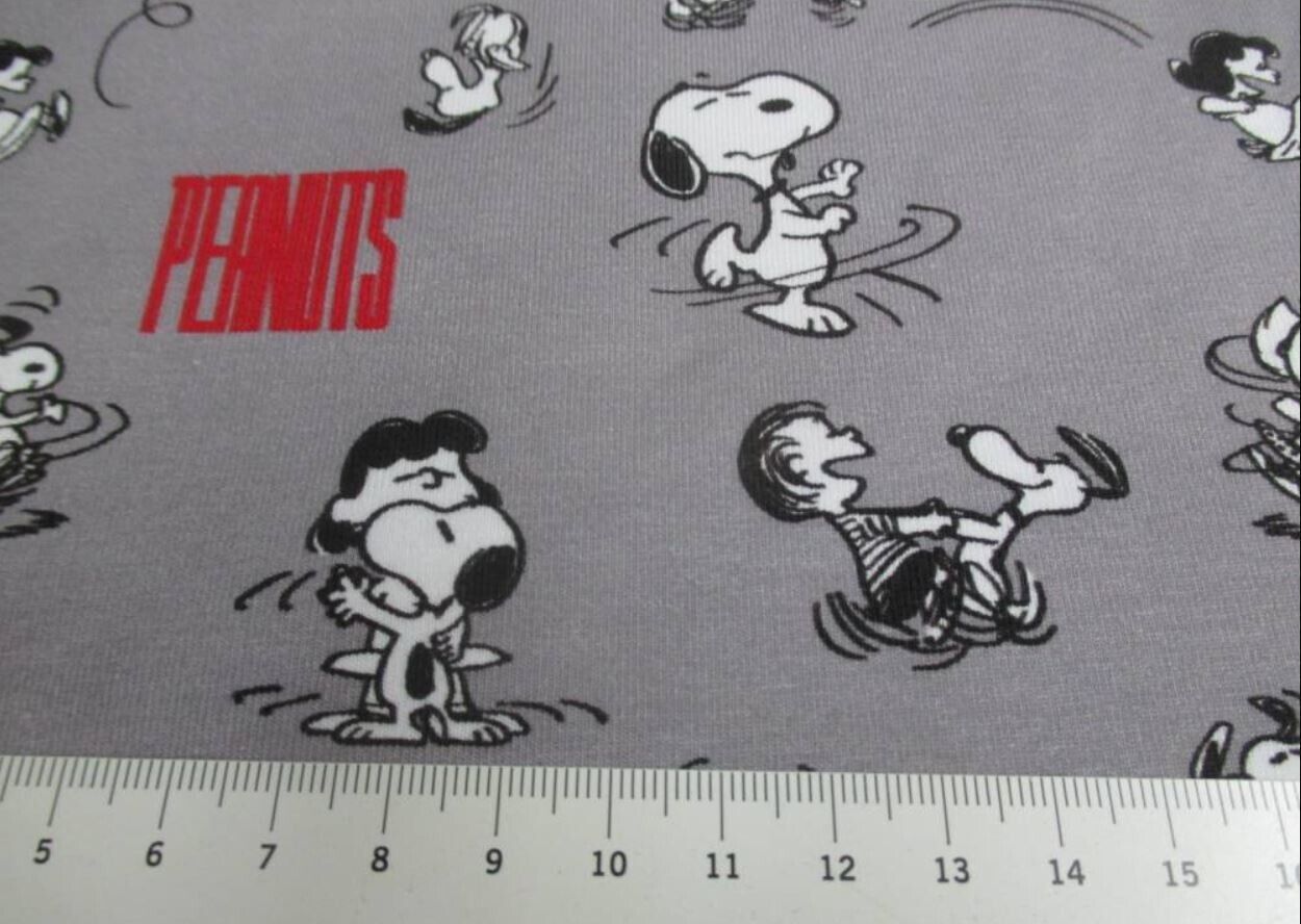 Bio Baumwolljersey Snoopy Peanuts Lizenz GOTS zertifiziert Preis gilt für 0,50 m