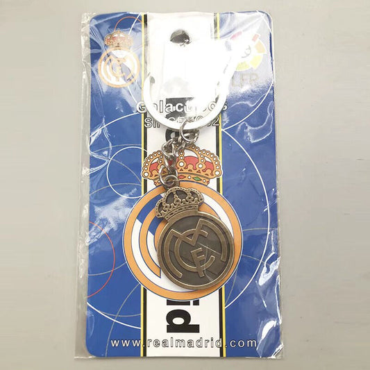 Real Madrid Schlüsselanhänger Logo Fußball Schlüsselanhänger Kupfer Metall Real