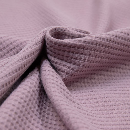Baumwoll Waffeljersey altrosa oder grau - Preis gilt für 0,5m Baumwolle