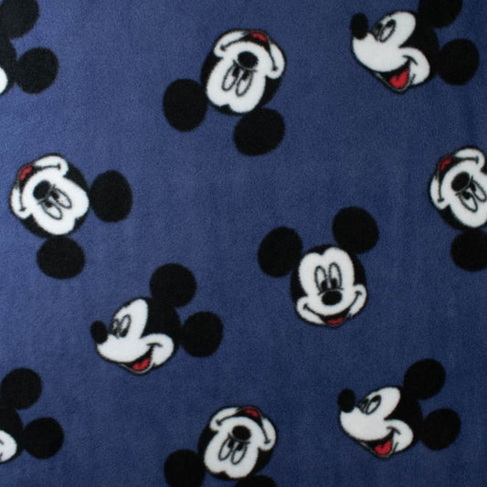 Polarfleece Mickey Maus Stoff blau - Preis für 0,50m Disney Lizenzstoffe Fleece