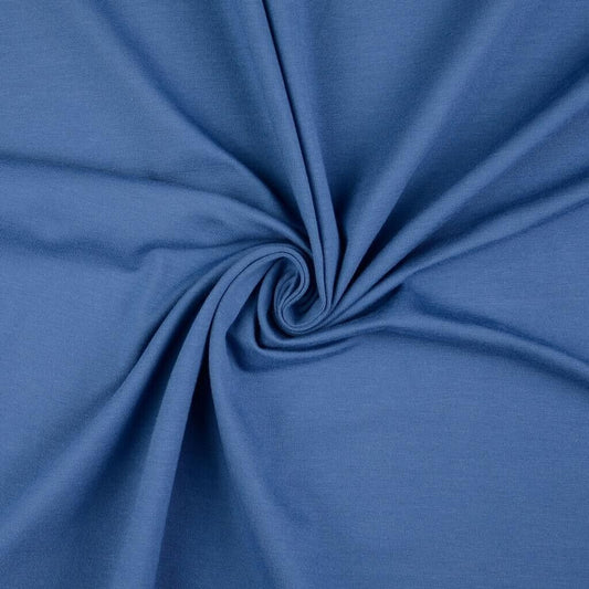 Baumwolljersey uni jeansblau - Preis gilt für 0,50 Meter - Öko-Tex Standard 100
