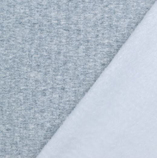 Alpenfleece Uni hellgrau Meterware Oeko-Tex Standard Premium Qualität ab 0,50m