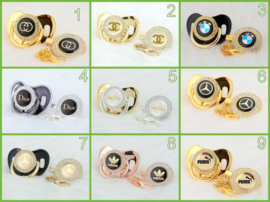 Schnuller Nuckel Box Marken Babyschnuller Babyartikel Geschenkset Schnullerkette
