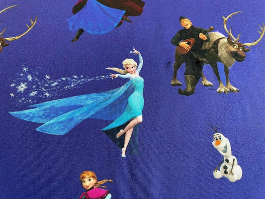 Jersey Stoff Anna und Elsa Disney Eiskönigin - Preis für 0,5m Baumwolljersey