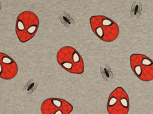 Spider-Man French Terry Jersey Marvel - Preis für 0,50m Spiderman Stoff Spinnen
