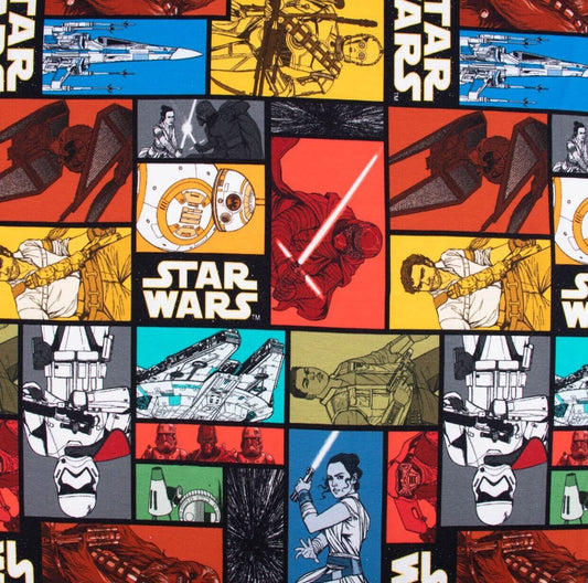 Jersey Stoff Star Wars, Darth Vader, Storm Trooper, bunt (Meterware ab 0,50m)