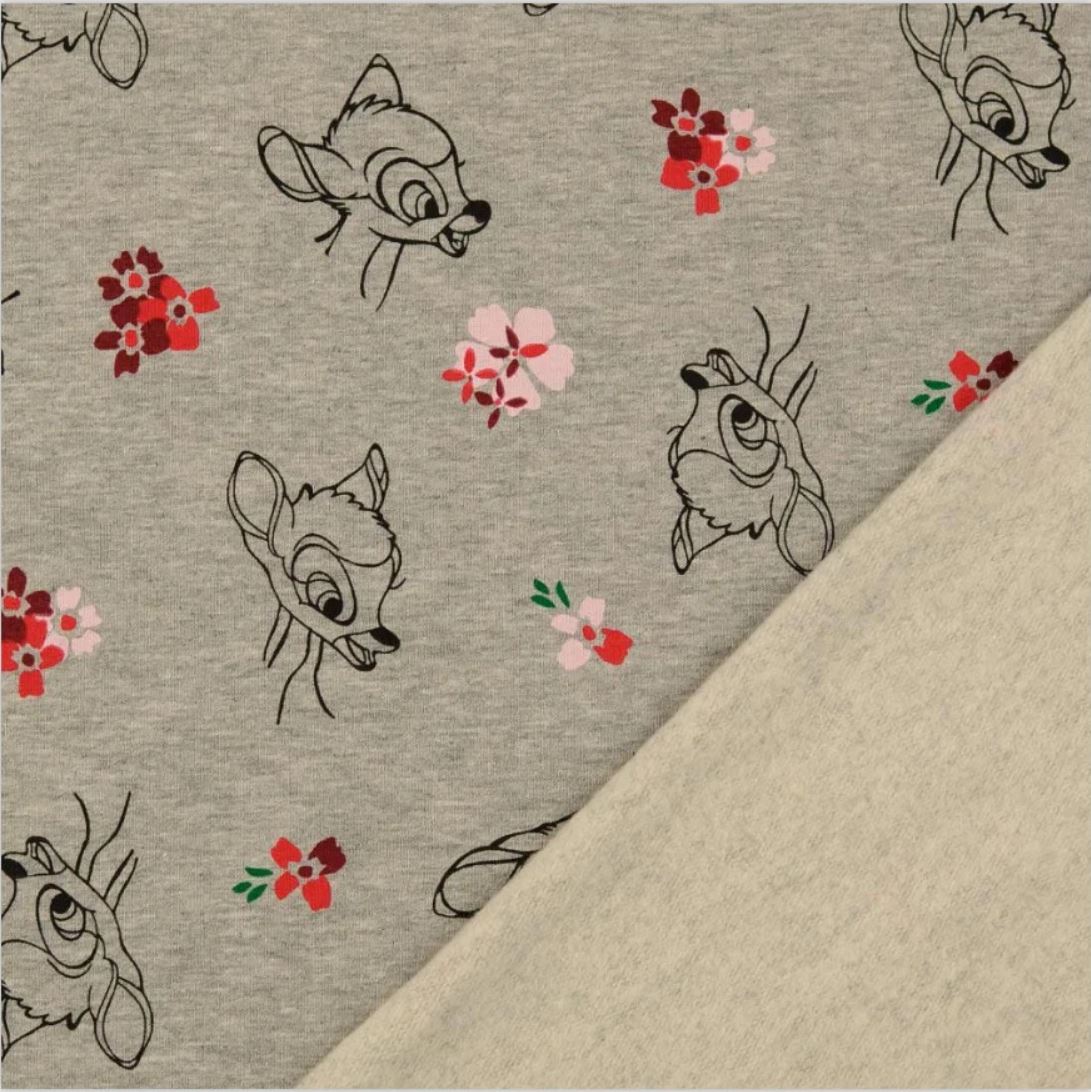 French Terry Stoff Bambi - Preis für 0,50m Disney Lizenzstoffe